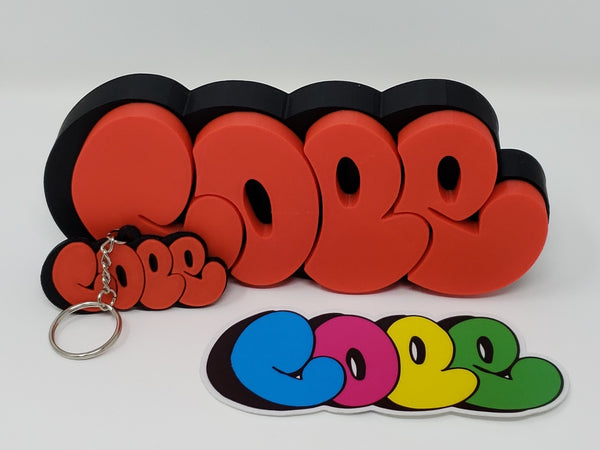 Cope2 3D Red Bubble Limited Edition 1 0f 25 Piece with Custom Keychain + Sticker