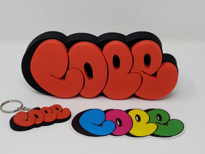 Cope2 3D Red Bubble Limited Edition 1 0f 25 Piece with Custom Keychain + Sticker