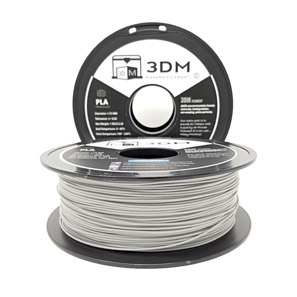 3DM (Grey) PLA 1.75mm 3D Printer Filament 1kg Spool